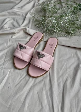 Шлепанцы женские prada slides light8 фото