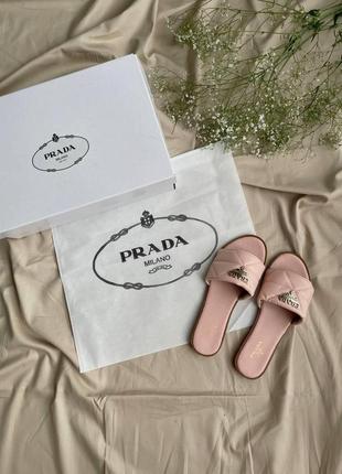 Шлепанцы женские prada slides light2 фото