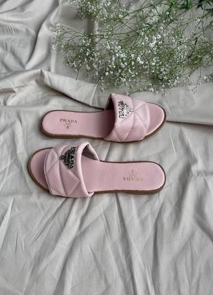 Шлепанцы женские prada slides light5 фото