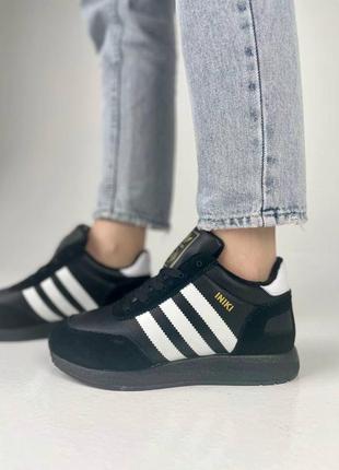 Женские кроссовки  adidas iniki black5 фото