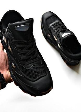 Мужские кроссовки  adidas raf simons ozweego black gum5 фото