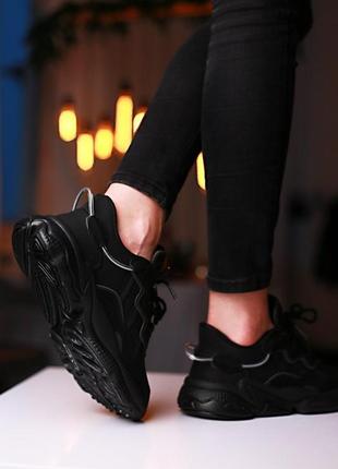 Мужские кроссовки  adidas ozweego adiprene pride full black4 фото