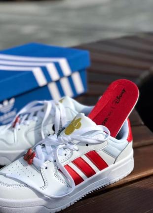 Кросівки жіночі adidas neo disney white red yellow logo4 фото