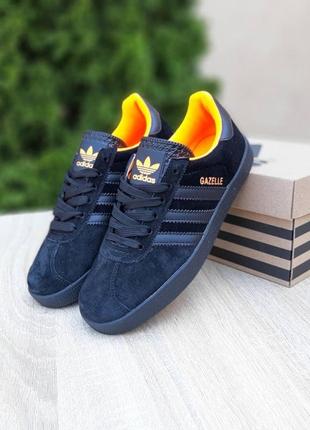 Женские кроссовки adidas gazelle (черные) низкие весенние летние кеды для повседневной носки3 фото