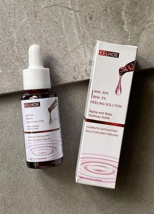 Кислотный пилинг- сыворотка для лица aha30% + bha 2% eelhoe peeling solltion