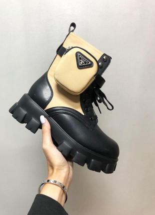 Ботинки женские prada boots zip