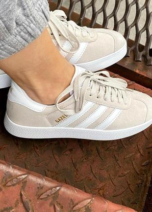 Мужские кроссовки   adidas line gazelle white grey