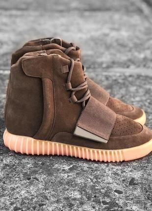 Женские кроссовки  adidas yeezy boost 750 brown gum