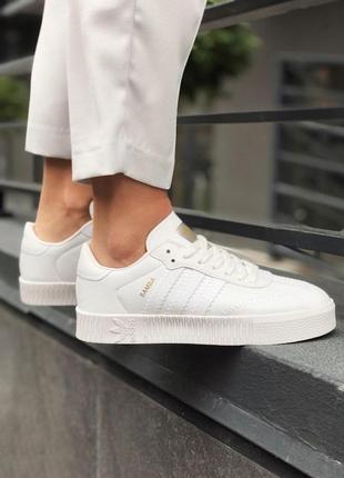 Чоловічі кросівки adidas samba all white v2