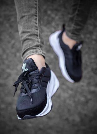 Чоловічі кросівки adidas shark black white8 фото