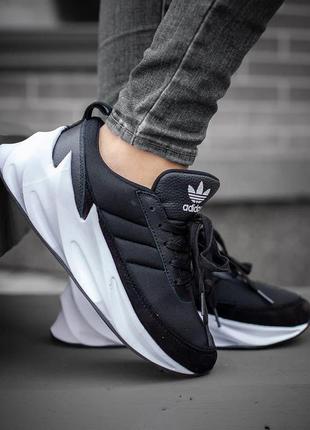 Мужские кроссовки   adidas shark black white