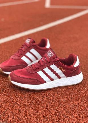 Женские кроссовки  adidas iniki bordo white6 фото