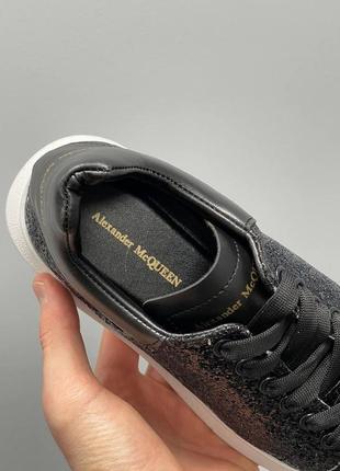 Женские кроссовки  alexander mcqueen glitter black5 фото