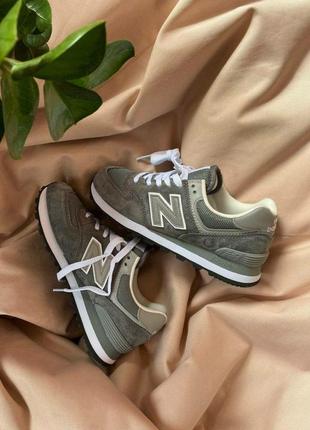 Женские кроссовки  new balance 574 gray v3