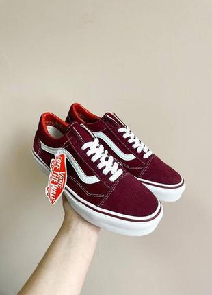 Кеди vans old skool red, кеди ванс, чоловічі і жіночі