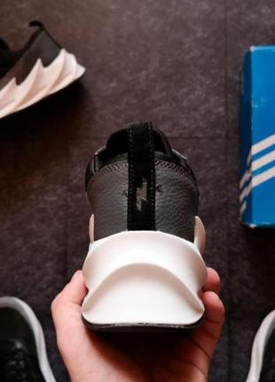 Мужские кроссовки  adidas shark black grey white8 фото