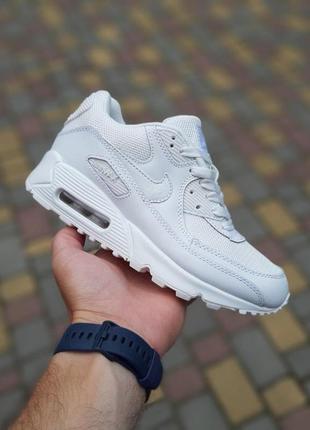 Женские кроссовки nike air max 90 (белые) модные демисезонные спортивные кроссы6 фото