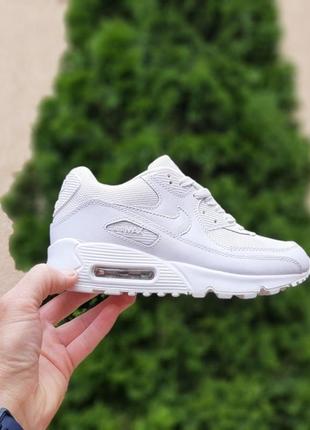 Женские кроссовки nike air max 90 (белые) модные демисезонные спортивные кроссы7 фото