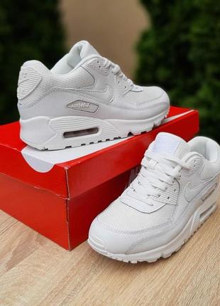 Женские кроссовки nike air max 90 (белые) модные демисезонные спортивные кроссы2 фото