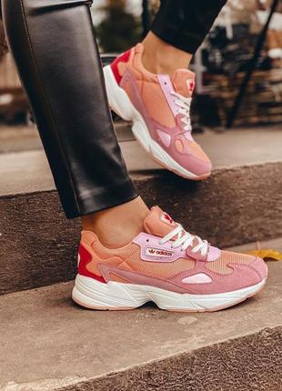 Женские кроссовки  adidas falcon pink9 фото