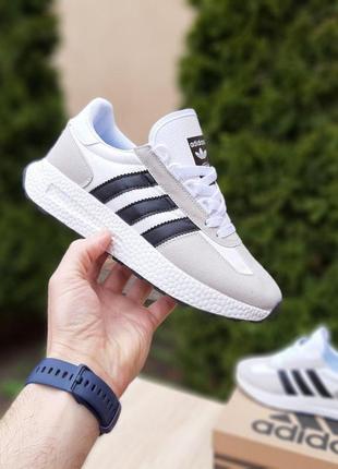 Мужские кроссовки adidas retropy e5 (серые с белым и черным) демисезонные городские кроссы4 фото