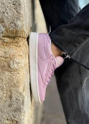 Женские кроссовки  reebok club c 85 pink9 фото