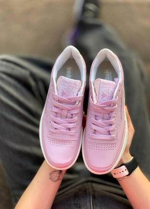 Женские кроссовки  reebok club c 85 pink5 фото