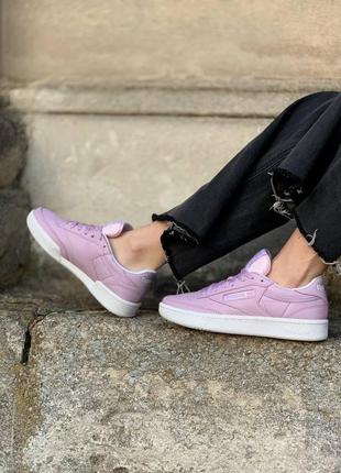 Женские кроссовки  reebok club c 85 pink10 фото