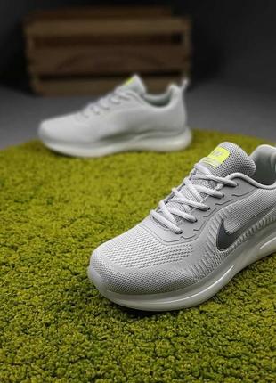 Чоловічі кросівки nike air running (сірі) світлі спортивні бігові демісезонні кроси5 фото