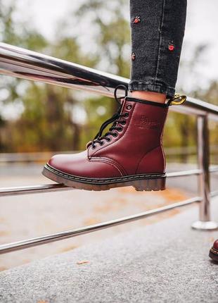 Ботинки женские dr. martens 1460 cherry