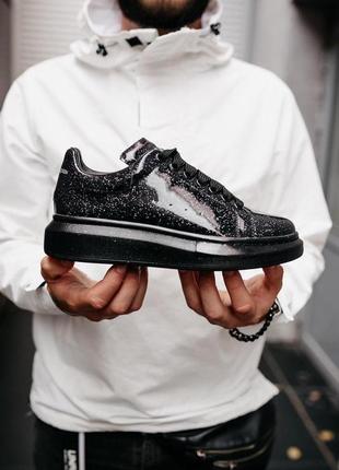 Женские кроссовки alexander mcqueen low galaxy black1 фото