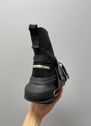Женские кроссовки  balmain b-bold sneakers black gold4 фото