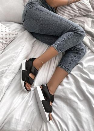 Женские босоножки, сандали adidas black white 35 фото