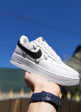 Женские кроссовки nike air force 1 lx chrome swooshes white, белые кожаные кроссовки найк аир форс2 фото