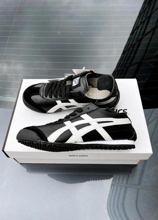 Мужские кроссовки  asics onitsuka tiger mexico black and white1 фото