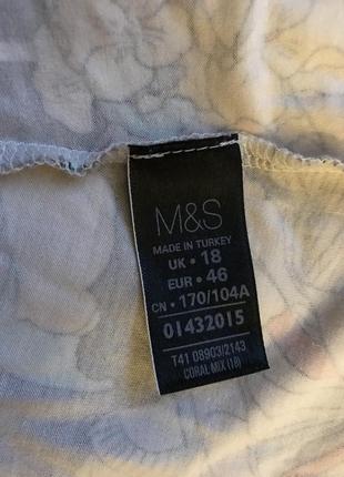 Marks&spencer, шикарная свободная трикотажная блуза в пастельных тонах! р.-46! батал!4 фото