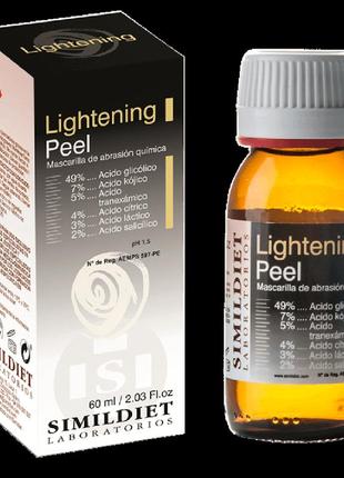 Освітлюючий пілінг lightening peel simildiet, 60 мл1 фото