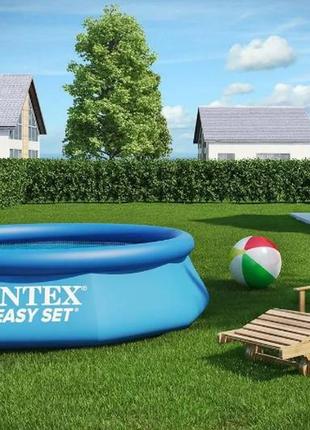 Дитячий басейн для дому з фільтр-насосом intex 244х61 см, надувні басейни для всієї родини, васейни сімейні про
