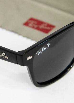 Стильні окуляри від сонця ray ban wayfarer унісекс, універсальні антивідблискові окуляри поляризовані uv40010 фото