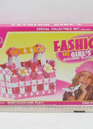 Конструктор пластиковый 3d-пазлов мода косметичка сумочка  lego на 700 деталей