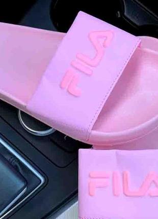 Шлепанцы женские  fila slippers pink1 фото