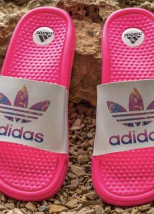 Шлепанцы женские adidas neon