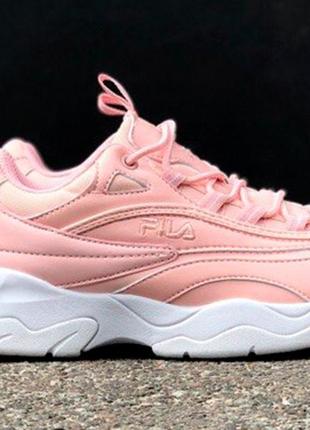 Женские кроссовки  fila ray pink