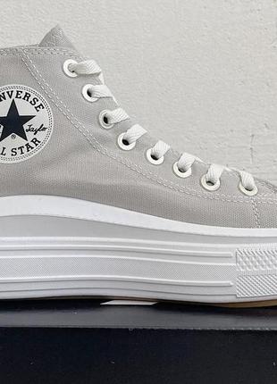 Женские кроссовки  converse chuk taylor all star move high top grey