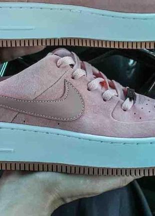 Женские кроссовки  nike air force pink sage