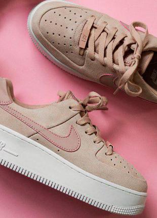 Женские кроссовки  nike air force pink sage