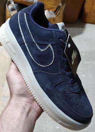 Мужские кроссовки  nike air force 1 blue reflective