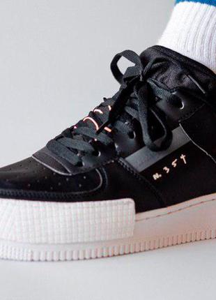 Женские кроссовки  nike air force 1 type 354 black