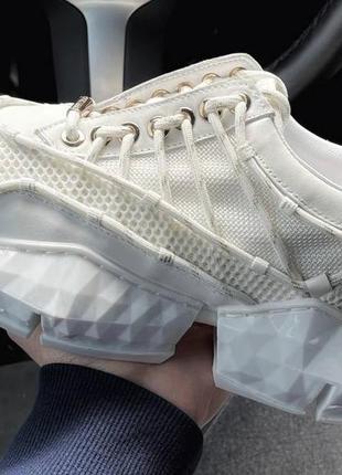 Женские кроссовки  jimmy choo sneakers white ropes