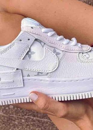 Женские кроссовки  nike air force shadow white lv